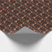 クリスマスプレゼント暖炉のあるベルギーの羊飼い ラッピングペーパー (角)