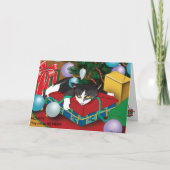 クリスマスプレゼント猫 シーズンカード (正面)