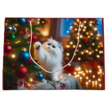 クリスマスプレゼント用 不思議な仔猫 ギフトバッグ