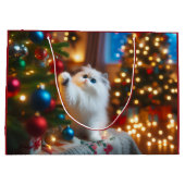 クリスマスプレゼント用 不思議な仔猫 ギフトバッグ (裏面)