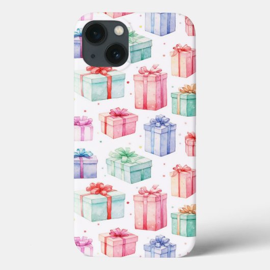 クリスマスプレゼント箱のパターン。ギフトボックスパターン Case-Mate iPhoneケース (裏面)
