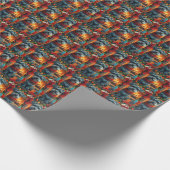 クリスマスプレゼント置き場のあるシュナウザー犬 ラッピングペーパー (角)