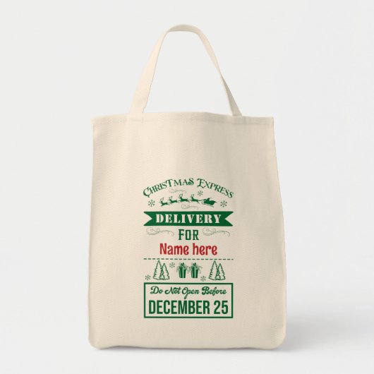 クリスマスプレゼント表現サックの作成 トートバッグ (正面)