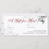 クリスマスプレゼント証明書小売フローラ赤2 (裏面)