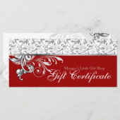 クリスマスプレゼント証明書小売フローラ赤2 (正面/裏面)
