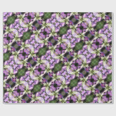 クリスマスプレゼント転がラップ- Lavender Poinsettia ラッピングペーパー (フラット)