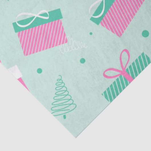 クリスマスプレゼント雪の結晶グリーンクリスマス 薄葉紙 (詳細)