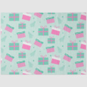 クリスマスプレゼント雪の結晶グリーンクリスマス 薄葉紙 (正面)