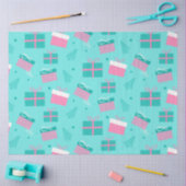 クリスマスプレゼント雪の結晶ブルークリスマス 薄葉紙 (クラフト)