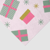 クリスマスプレゼント雪片ピンクのクリスマス 薄葉紙 (詳細)