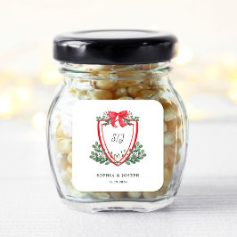 クリスマスプレゼント |お洒落休日結婚の スクエアシール