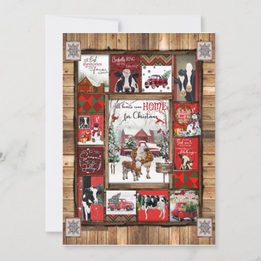 クリスマスプレゼント |すべての来ハートホームでクリスマス 招待状 (正面)