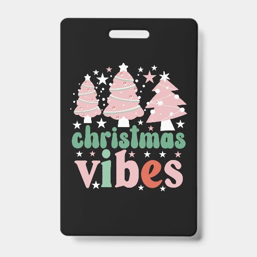 クリスマスプレゼント クリスマスの雰囲気 バッジ (正面)