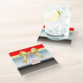 クリスマスプレゼント・グラス・コースター ガラスコースター (アングル)