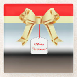 クリスマスプレゼント・グラス・コースター ガラスコースター