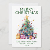 クリスマスプレゼント グリーンホリデー 招待状 (正面)