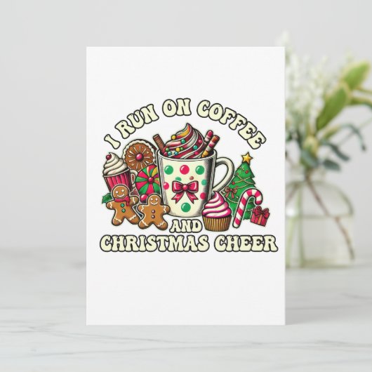 クリスマスプレゼント コーヒーとクリスマスの喜び シーズンカード (スタンド正面)