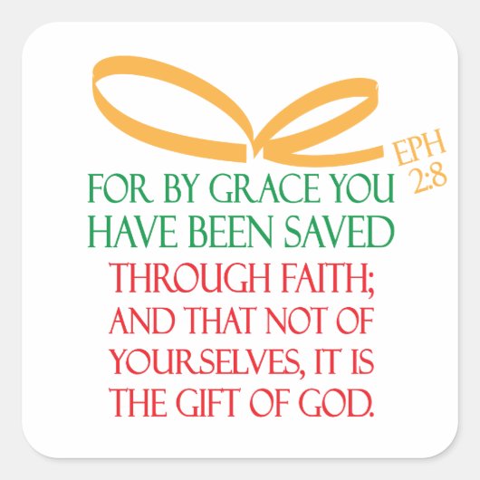 クリスマスプレゼント スクエアシール (正面)