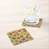 クリスマスプレゼント スクエアペーパーコースター (インサイチュ)