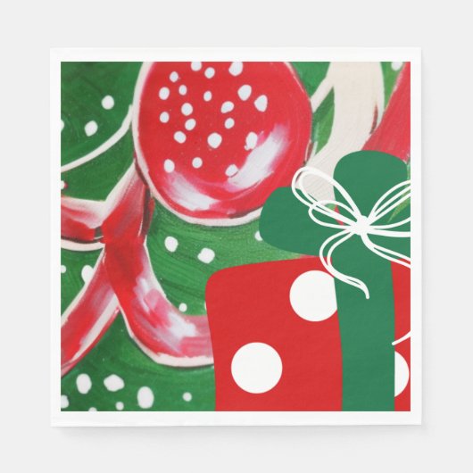 クリスマスプレゼント スタンダードランチョンナプキン (正面)