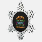 クリスマスプレゼント スノーフレークピューターオーナメント (右)