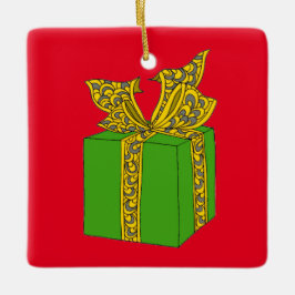 クリスマスプレゼント セラミックオーナメント