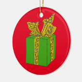 クリスマスプレゼント セラミックオーナメント (左)