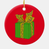 クリスマスプレゼント セラミックオーナメント (裏面)