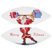 クリスマスプレゼント・フットボール付きボディビルダー・サンタ アメリカンフットボール (パネル)