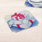 クリスマスプレゼント ペーパーコースター (アングル)