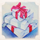 クリスマスプレゼント ペーパーコースター (正面)