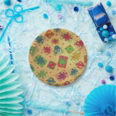 クリスマスプレゼント ペーパープレート (パーティー)