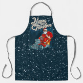 クリスマスプレゼント ホットロッド面白い車 サンタクロース エプロン (正面)