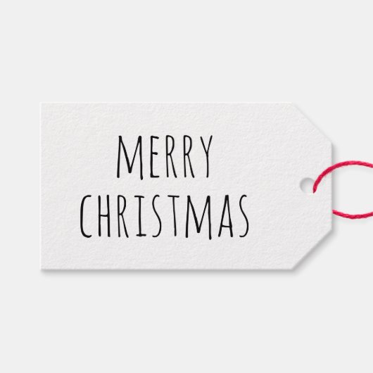 クリスマスプレゼント ミニマルでかわいいホリデーギフト ギフトタグ (正面(横))