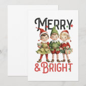 クリスマスプレゼント メリーでブライト 招待状 (正面/裏面)