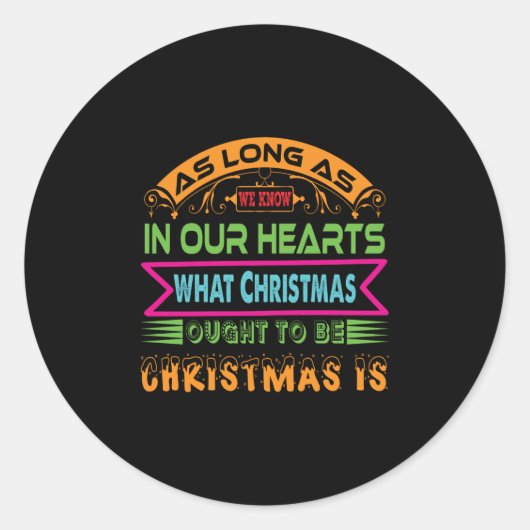 クリスマスプレゼント ラウンドシール (正面)