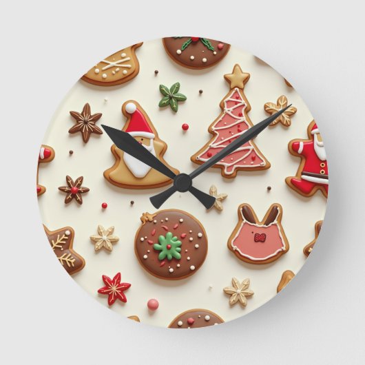 クリスマスプレゼント ラウンド壁時計 (正面)