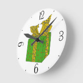 クリスマスプレゼント ラウンド壁時計 (傾斜)