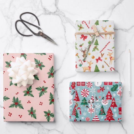 クリスマスプレゼント ラッピングペーパーシート (正面)