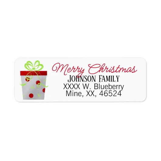 クリスマスプレゼント ラベル (正面)