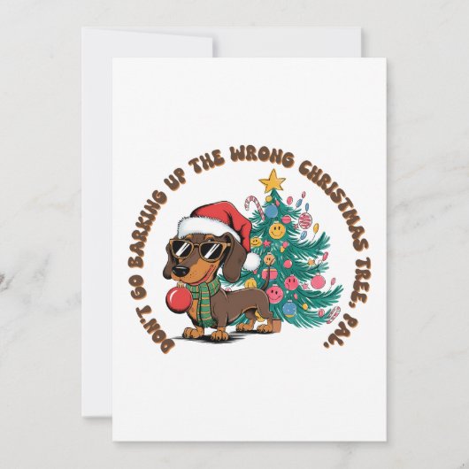 クリスマスプレゼント 吠えないで シーズンカード (正面)