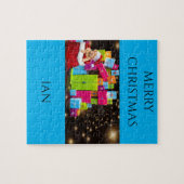 クリスマスプレゼント/子犬のカスタムパズル。 ジグソーパズル (横)