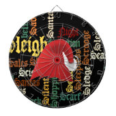 クリスマスプレゼント 楽しい1日を & より良い夜を ダーツボード (正面)