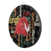 クリスマスプレゼント 楽しい1日を & より良い夜を ダーツボード (正面右)