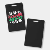 クリスマスプレゼント 気分が弾む バッジ (正面＆裏面)