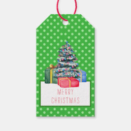 クリスマスプレゼント&水玉模様ギフトラベル ギフトタグ