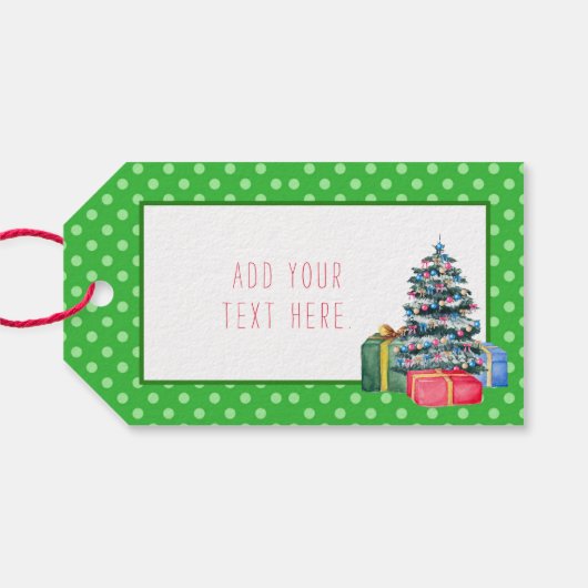 クリスマスプレゼント&水玉模様ギフトラベル ギフトタグ (裏面横)