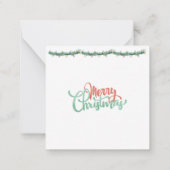 クリスマスプレゼント 私たちの家からあなたの家へ ノートカード (裏面)