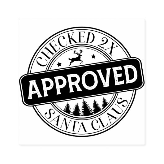 クリスマスプレゼントSantaがそれを2回確認 ラバースタンプ (インプリント)