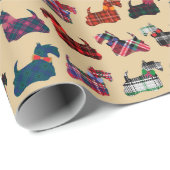 クリスマスプレッズホリデースコティッシュテリア ラッピングペーパー (ロールコーナー)